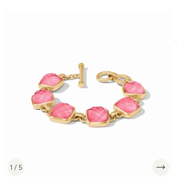 Julie Vos Gold Bracelet with Pink Accents - Picture 3 of 3